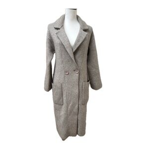 Love Token Coatigan Long Sweater Coat overcoat Sz small S heather gray oversized